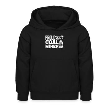 Coal Miner Proud To Be A Coal Miner - Kids Hoodie - black - Front - AI Model Kid Female (0cm)