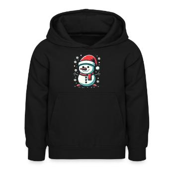 Schneemann Dabbing Schneemann Dab Schneemänner - Kinder Hoodie - Schwarz - Vorne - AI Model Kid Female (0cm)