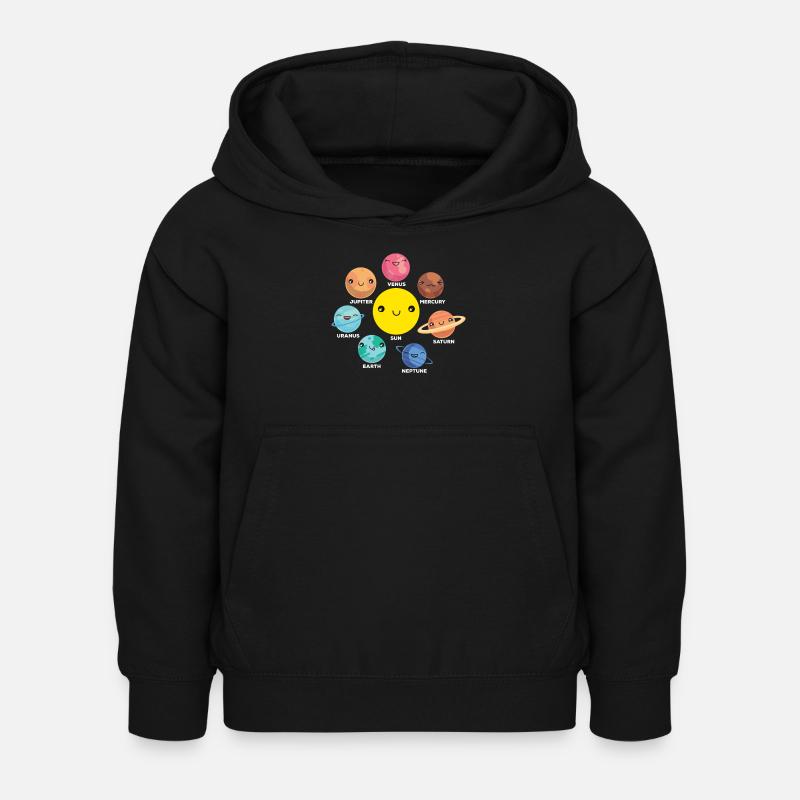 Système Solaire, Planètes, Science Espace, Astrologie - Sweat à capuche Enfant - noir
