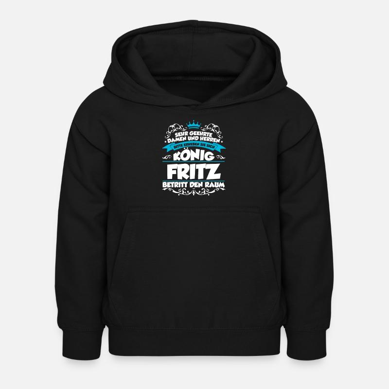 Fritz Name Design - Kinder Hoodie - Schwarz