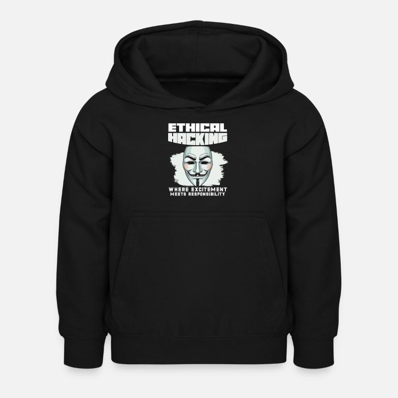 Ethical Hacking Analyst Ethical Cyber Security - Kids Hoodie - black