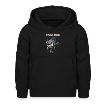 Bleib ruhig, ich beiße nicht - Kinder Hoodie - Schwarz - Vorne - AI Model Kid Female (0cm)