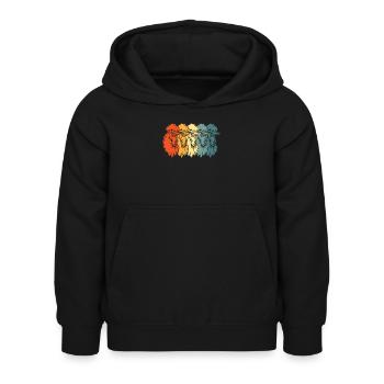 Poule de poulet - Sweat à capuche Enfant - noir - Devant - AI Model Kid Female (0cm)
