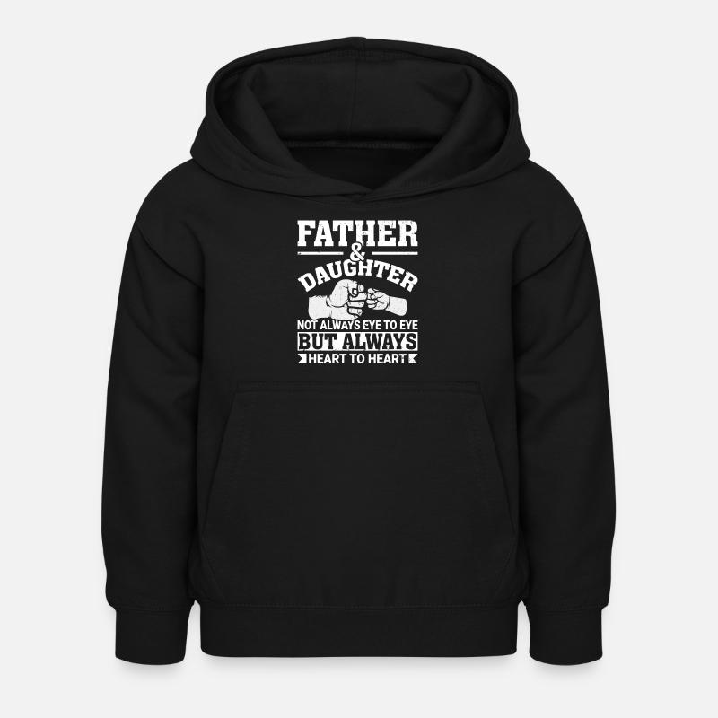 Far og datter Fars dag Fars Gaver - Luvtröja barn - svart