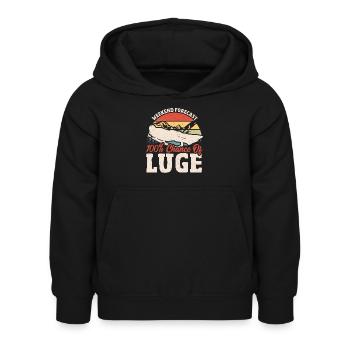 Prédiction du week-end : 100 chances de luge - Sweat à capuche Enfant - noir - Devant - AI Model Kid Female (0cm)