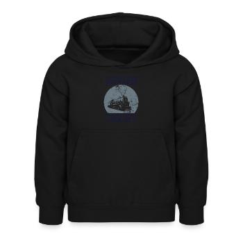 I don't need therapy Locomotive Railroad Worker - Kids Hoodie - black - Front - AI Model Kid Female (0cm)