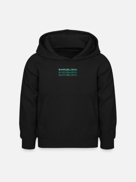 Barcelona - Kinder Hoodie - Schwarz