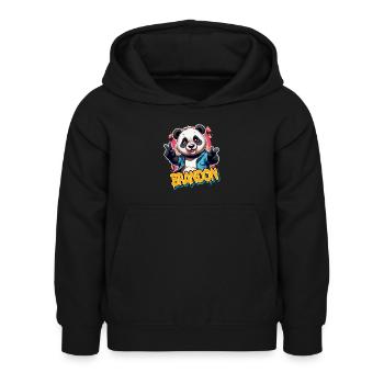 BRANDON - Schöner Jungen Name mit coolem Panda - Kinder Hoodie - Schwarz - Vorne - AI Model Kid Female (0cm)