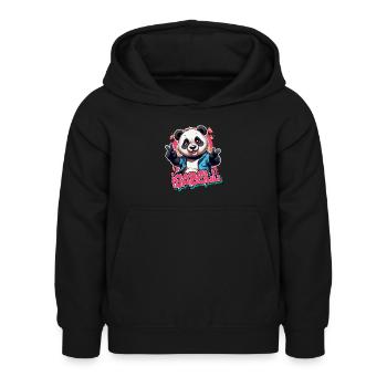 ISABELL - Beautiful Girl Name with Cool Panda - Kids Hoodie - black - Front - AI Model Kid Female (0cm)