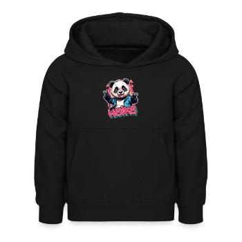 HEIKE - Beau nom de fille avec Panda cool - Sweat à capuche Enfant - noir - Devant - AI Model Kid Female (0cm)