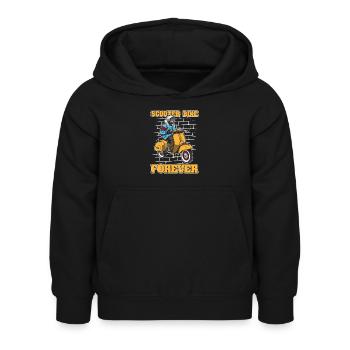 Motorroller Skelett - Kinder Hoodie - Schwarz - Vorne - AI Model Kid Female (0cm)