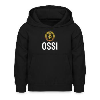 DDR Wappen, Osten, Ossi Geschenk - Kinder Hoodie - Schwarz - Vorne - AI Model Kid Female (0cm)
