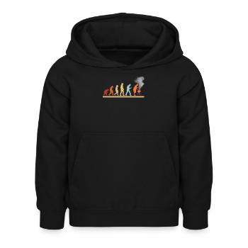BBQ Barbecue Evolution grillen Barbecue-Grill - Kinder Hoodie - Schwarz - Vorne - AI Model Kid Female (0cm)
