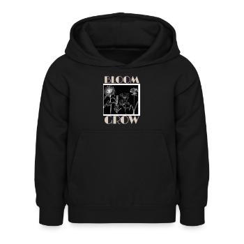 Plantes ,Flore Pfa - Sweat à capuche Enfant - noir - Devant - AI Model Kid Female (0cm)