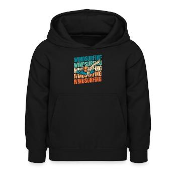 Windsurfen Windsurfer - Kinder Hoodie - Schwarz - Vorne - AI Model Kid Female (0cm)