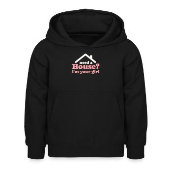 Immobilienmakler Immobilien Makler Geschenk - Kinder Hoodie - Schwarz - Vorne - AI Model Kid Female (0cm)