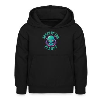 Marre de cette planète. - Sweat à capuche Enfant - noir - Devant - AI Model Kid Female (0cm)