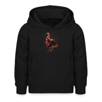 Turkey - Kids Hoodie - black - Front - AI Model Kid Female (0cm)