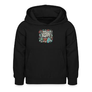 Gamer-monster-gaming-party-design - Kinder Hoodie - Schwarz - Vorne - AI Model Kid Female (0cm)