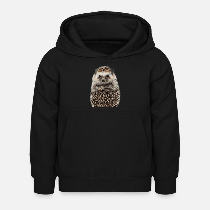 Igel - Kinder Hoodie - Schwarz