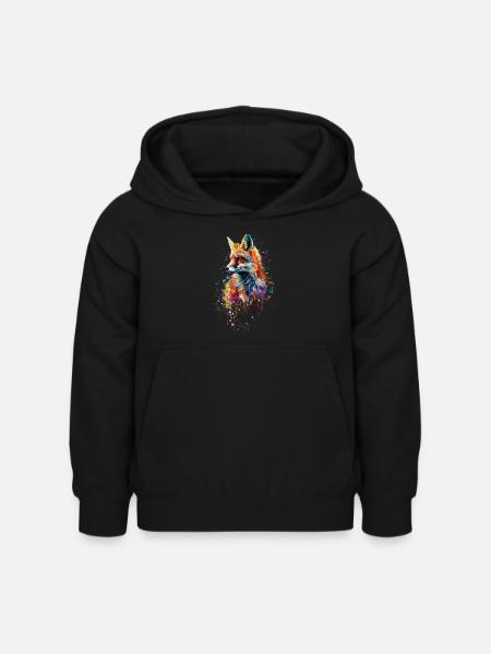 Fuchs - Kinder Hoodie - Schwarz