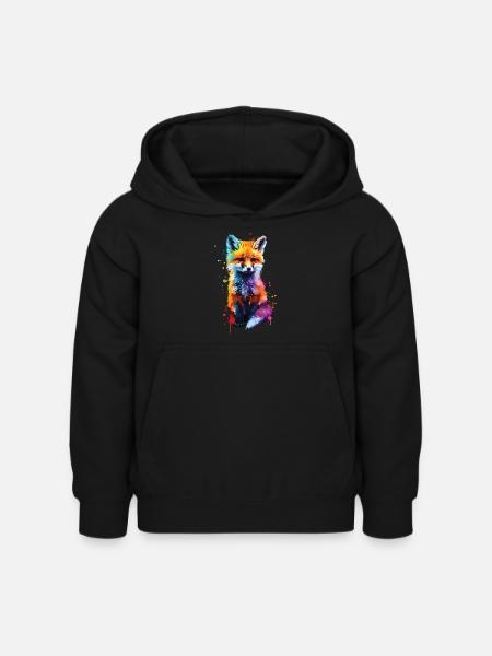 Fuchs - Kinder Hoodie - Schwarz