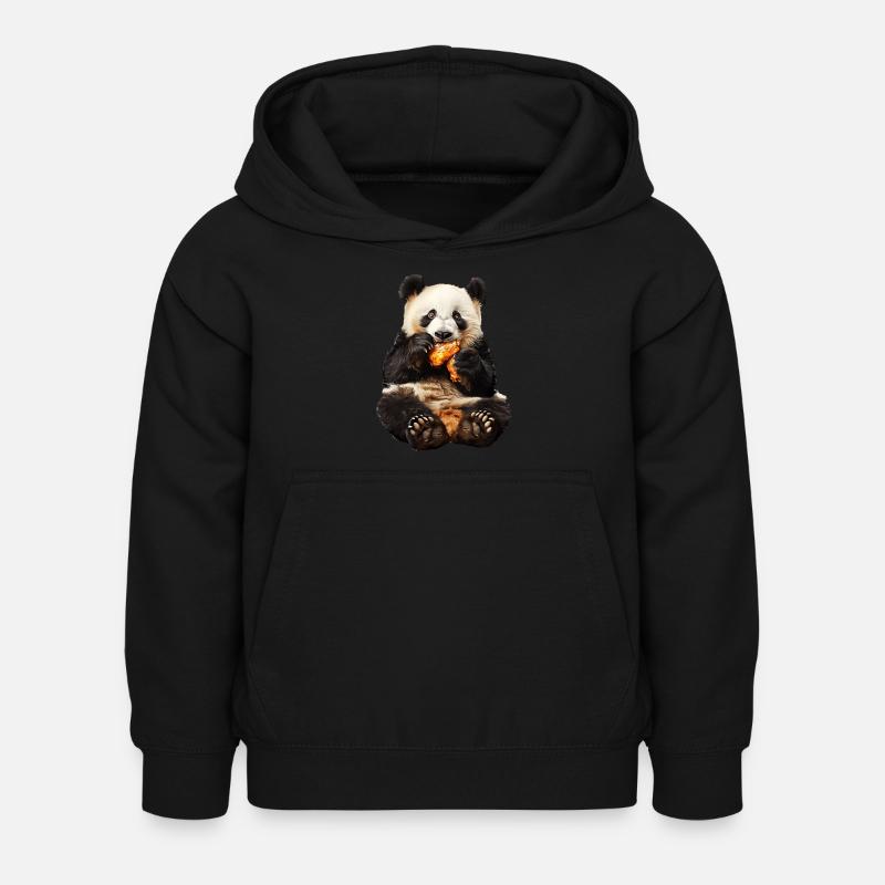 Panda - Hoodie til børn - sort