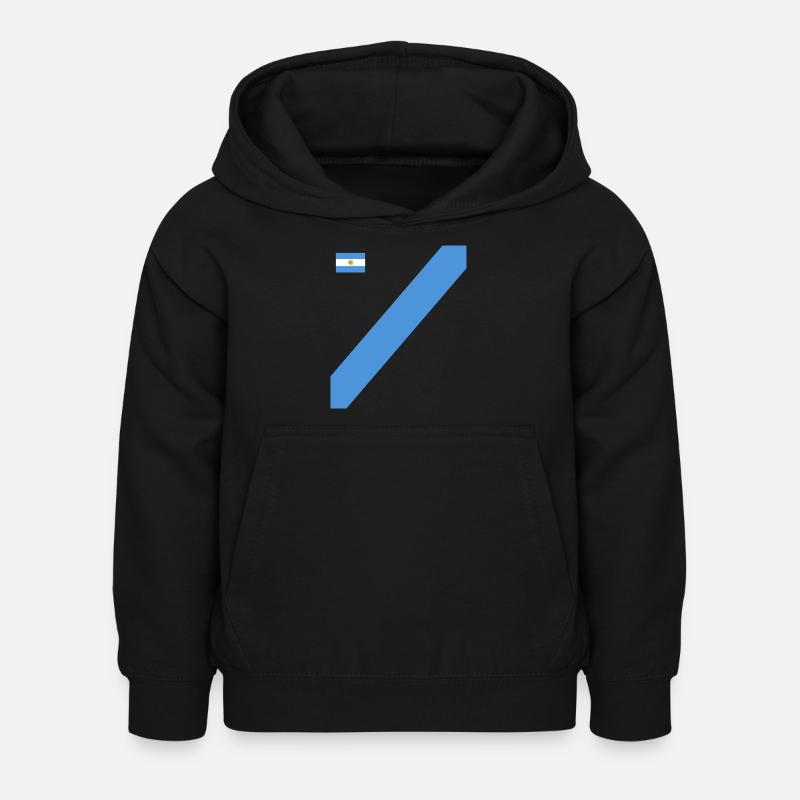 Argentine Cadeau Argentine Drapeau argentin - Sweat à capuche Enfant - noir