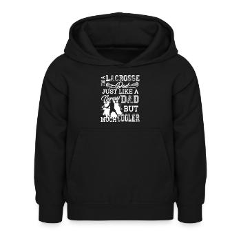 I'm A Cooler Lacrosse Dad - Kids Hoodie - black - Front - AI Model Kid Female (0cm)