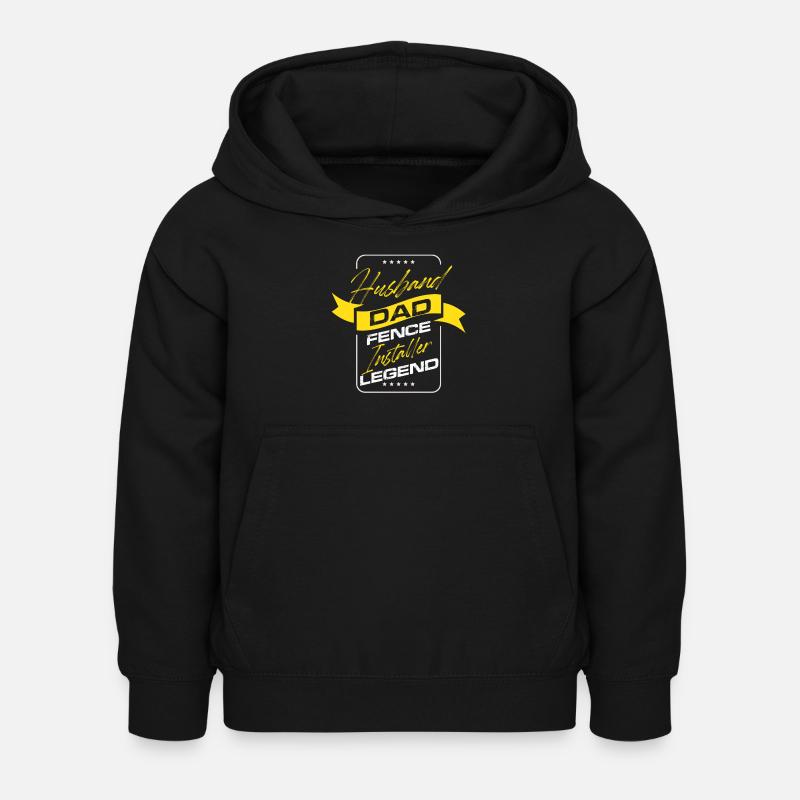 mari papa installateur de clôture légende Design - Sweat à capuche Enfant - noir
