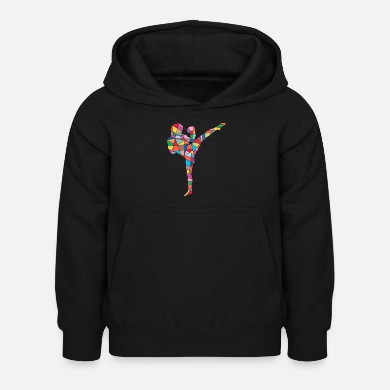 Muay Thai Kickboxer Sztuki walki Kickboxing Dziewczyny - Dziecięca bluza z kapturem - czarny