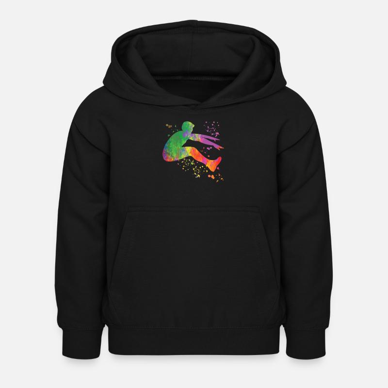 Weitspringer Weitspringen Kinder Weitsprung - Kinder Hoodie - Schwarz