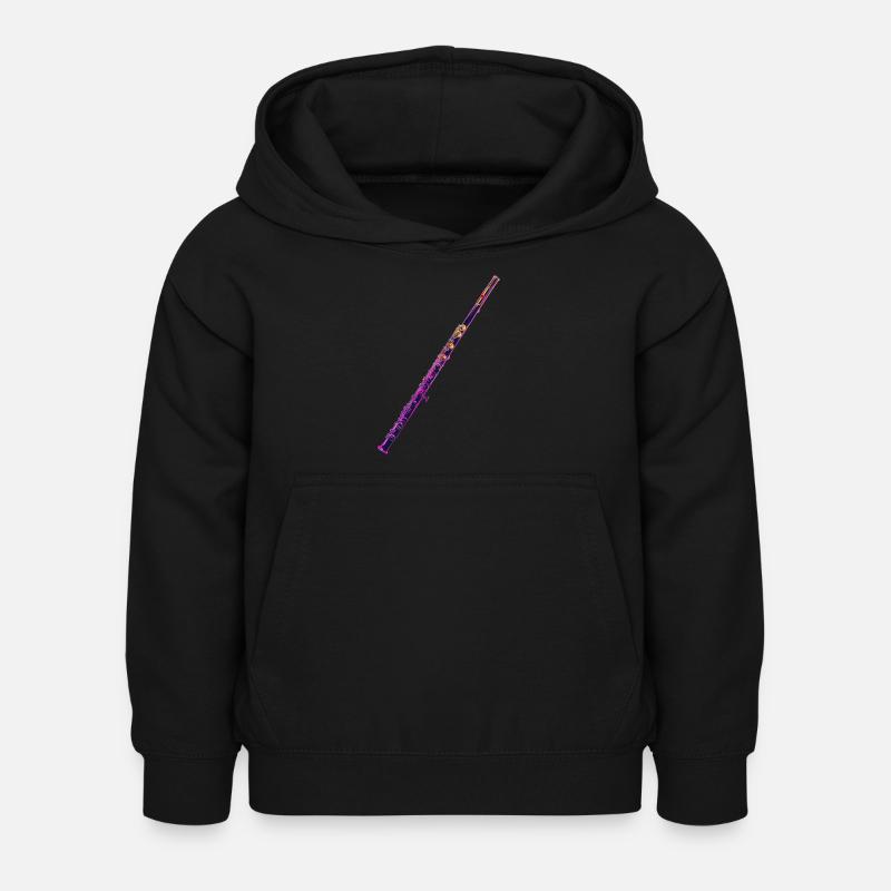 Flûte traversière - Sweat à capuche Enfant - noir