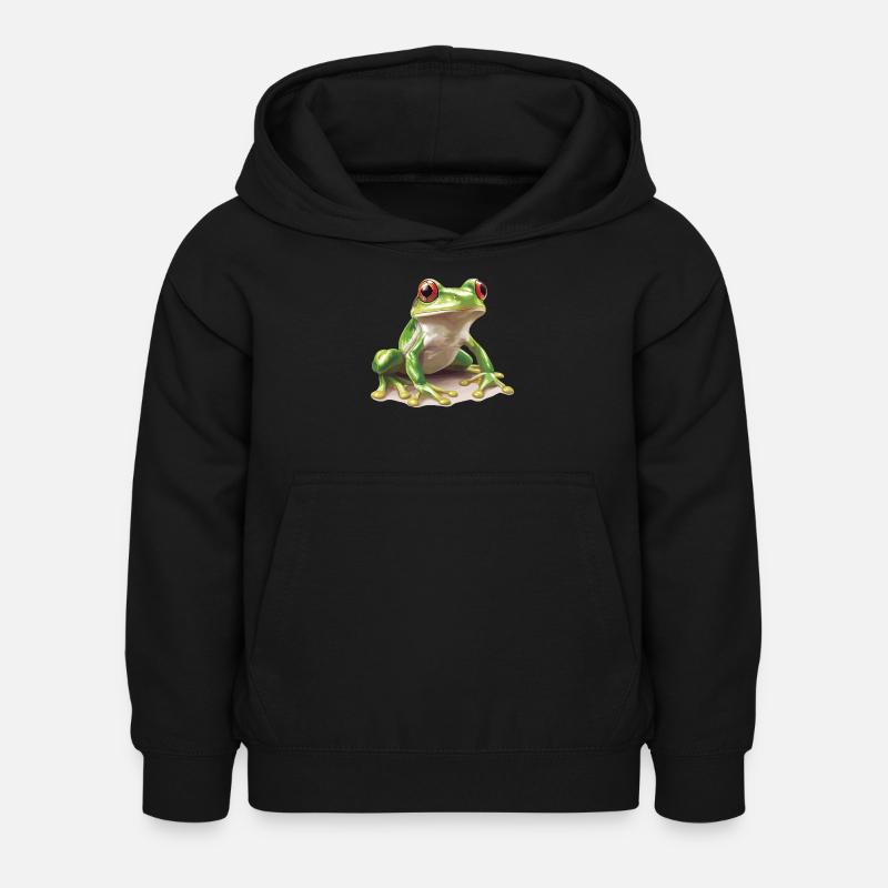 Grenouilles Grenouilles - Sweat à capuche Enfant - noir