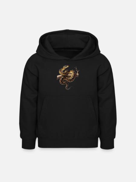 Königspython Schlangen Liebhaber Terrarium Python - Kinder Hoodie - Schwarz