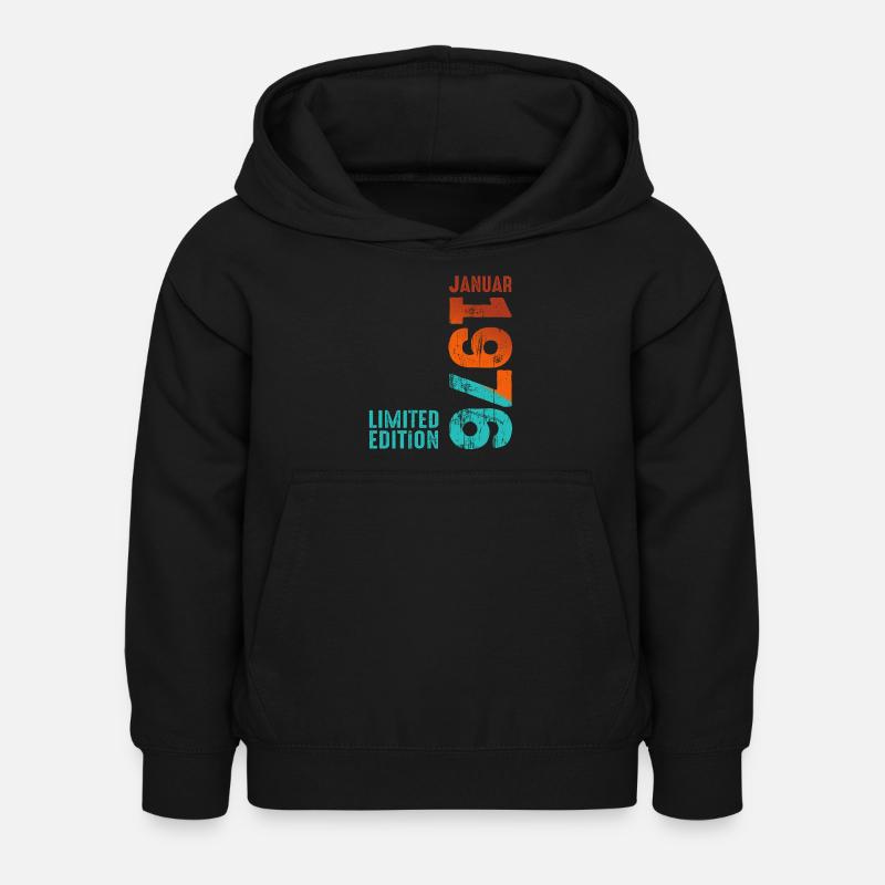 Edition Limitée Janvier 1976 Légendaire depuis Janvier - Sweat à capuche Enfant - noir
