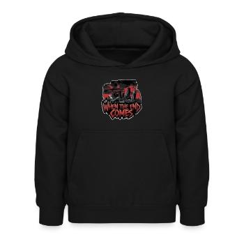WHEN THE END COMES - Kids Hoodie - black - Front - AI Model Kid Female (0cm)