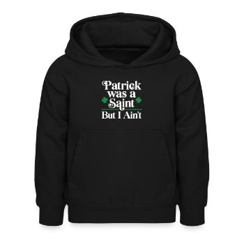 Patrick était un Saint, mais pas moi - Sweat à capuche Enfant - noir - Devant - AI Model Kid Female (0cm)