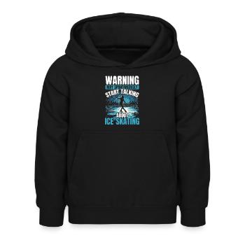 patineur patineur patin à glace patin à glace - Sweat à capuche Enfant - noir - Devant - AI Model Kid Female (0cm)