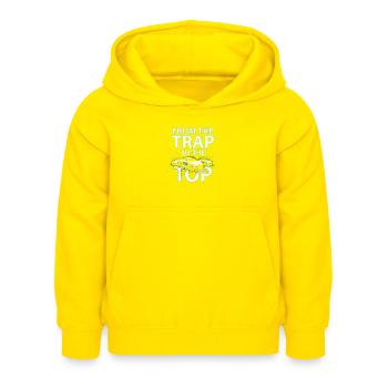 Music Produzent 808 Bass Hip-hop Beatmaker - Kinder Hoodie - Gelb - Vorne - AI Model Kid Female (0cm)