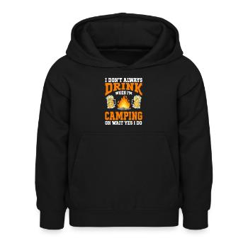 Camping Feu de camp Camper - Sweat à capuche Enfant - noir - Devant - AI Model Kid Female (0cm)