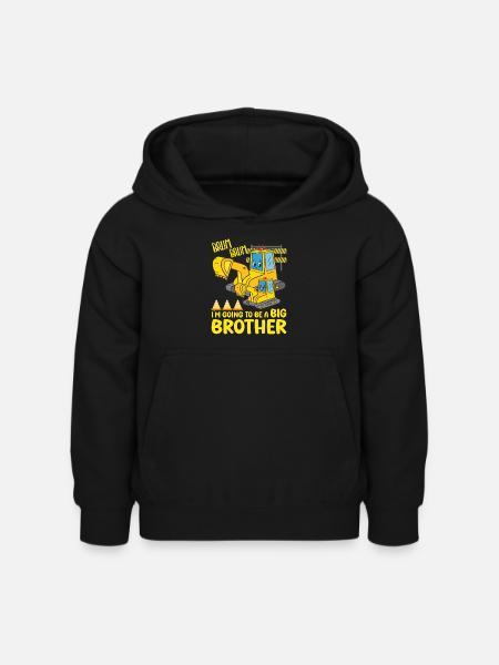 Gravemaskine Barn Klar Til At Blive Storebror - Hoodie til børn - sort