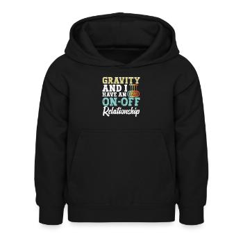 Die Gravity Nannte Es Zurück, Aber Ich Bin Immer - Kinder Hoodie - Schwarz - Vorne - AI Model Kid Female (0cm)
