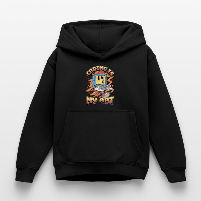 Coder Coding Is My Art Software Engineering Coders Kids Hoodie