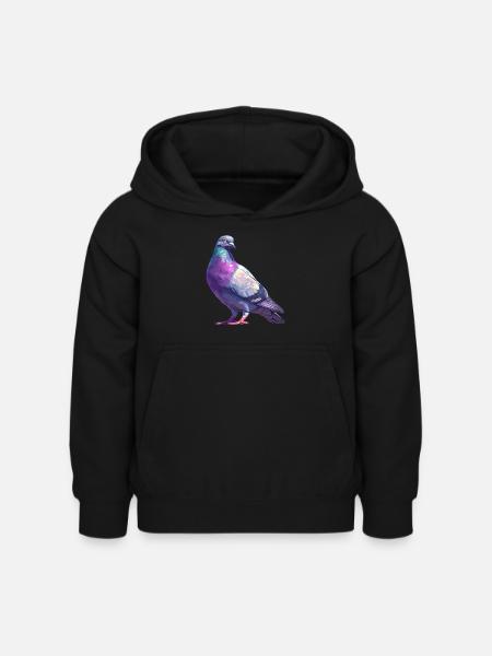 Tauben Taube - Kinder Hoodie - Schwarz