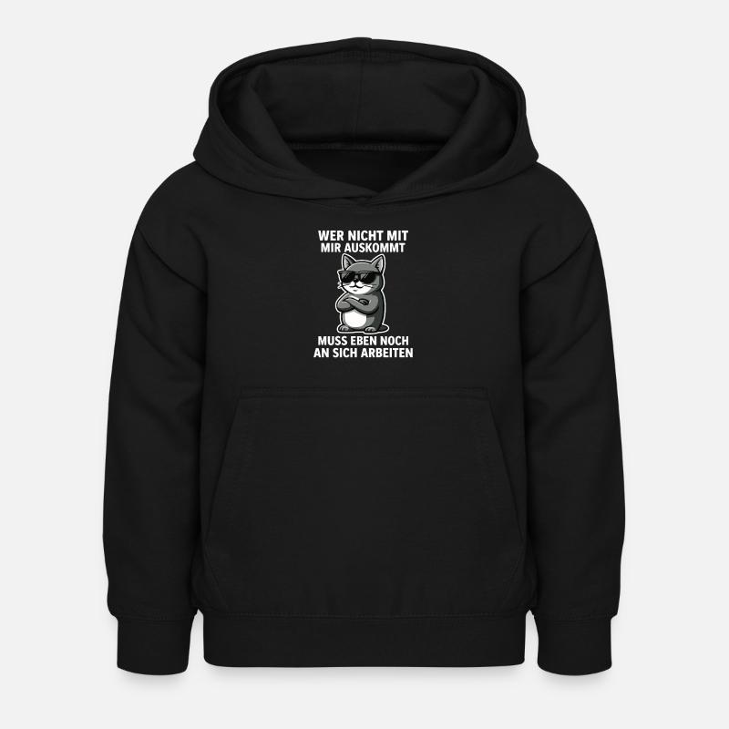 Coole Katze Spruch - Kinder Hoodie - Schwarz
