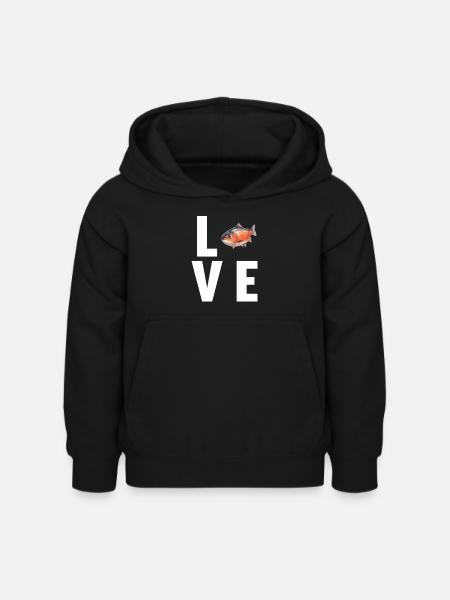 Lachse Lachs - Kinder Hoodie - Schwarz