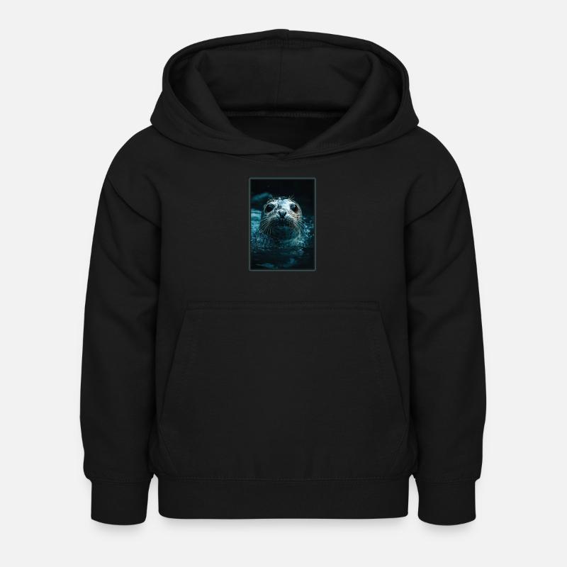 Robben Robbe - Hoodie til børn - sort