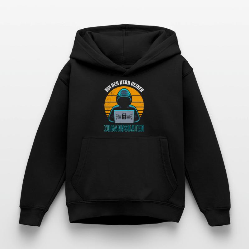 Science Coder BIN DER HERR DEINER ZUGANGSDATEN Kinder Hoodie