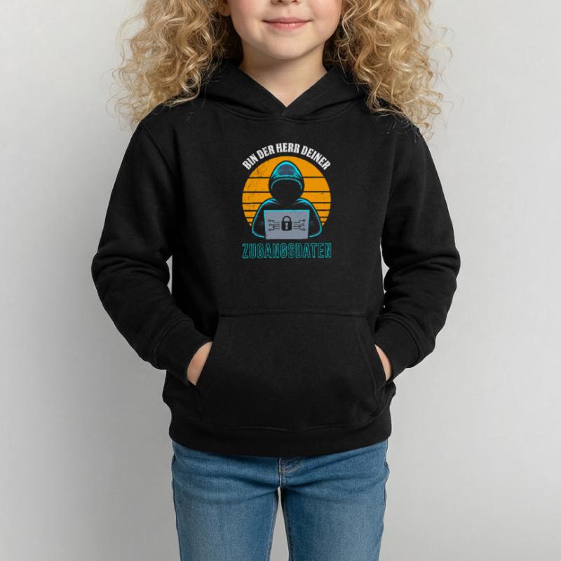Science Coder BIN DER HERR DEINER ZUGANGSDATEN Kinder Hoodie